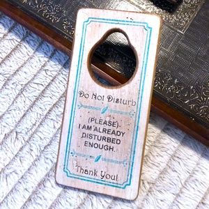 "Do Not Disturb" Door Hanger - NWT